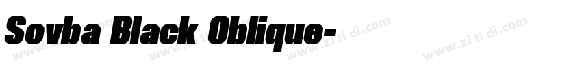 Sovba Black Oblique字体转换